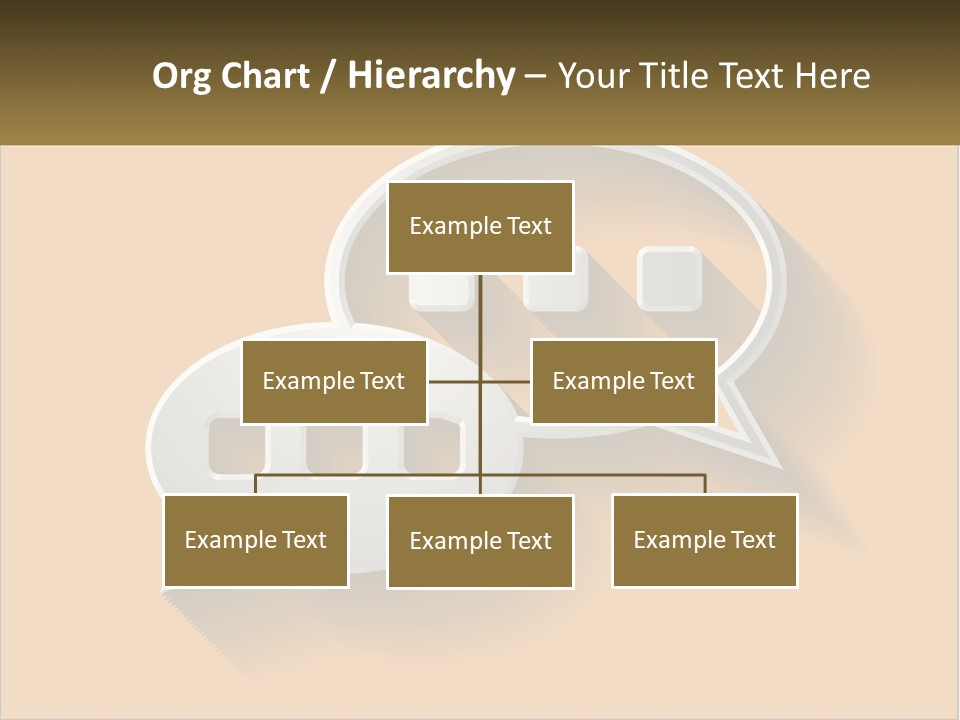 Two Speech Bubbles With Long Shadows On A Yellow Background PowerPoint Template