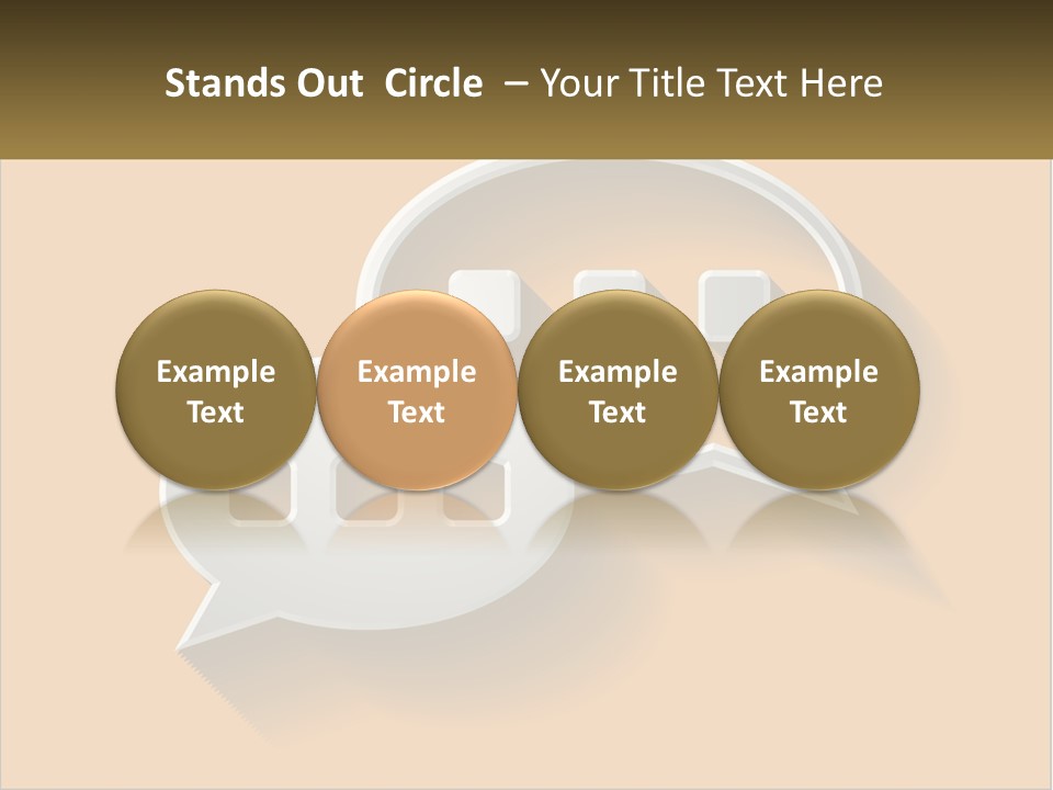 Two Speech Bubbles With Long Shadows On A Yellow Background PowerPoint Template