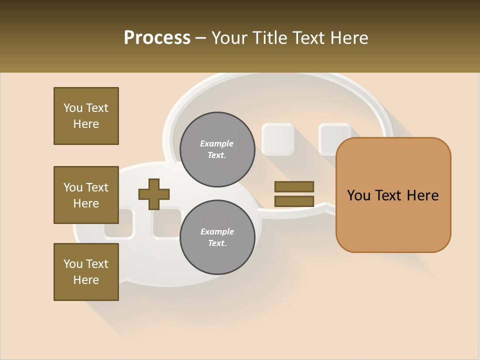 Two Speech Bubbles With Long Shadows On A Yellow Background PowerPoint Template