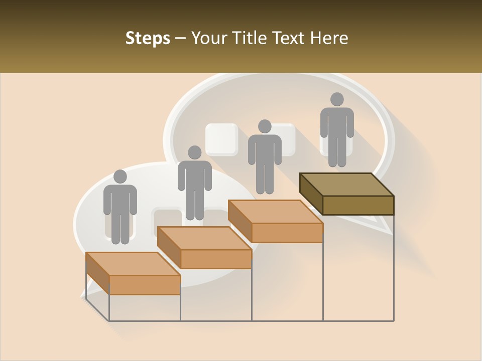 Two Speech Bubbles With Long Shadows On A Yellow Background PowerPoint Template