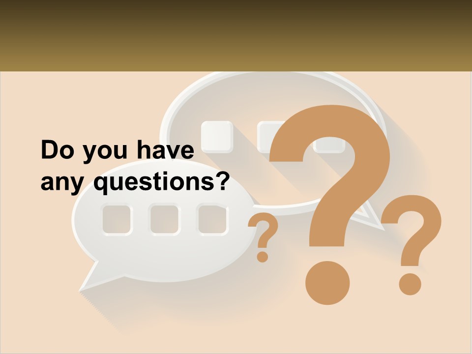 Two Speech Bubbles With Long Shadows On A Yellow Background PowerPoint Template