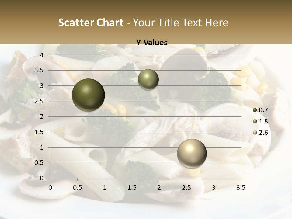 A Plate Of Pasta With Broccoli And Mushrooms PowerPoint Template