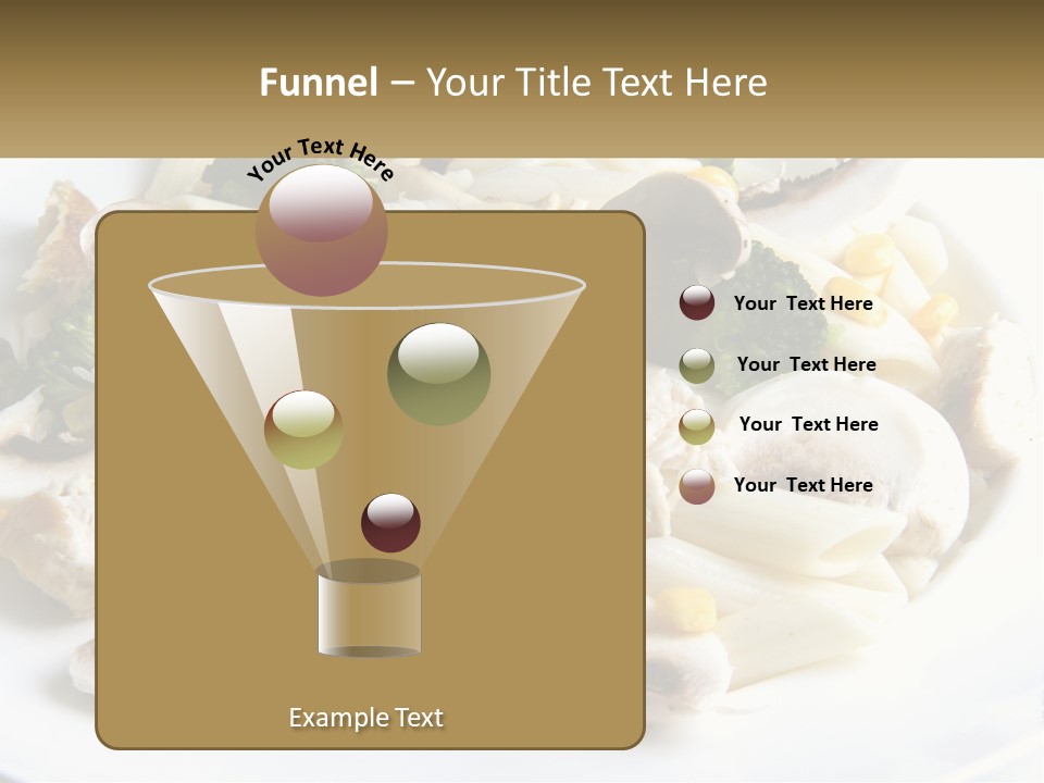 A Plate Of Pasta With Broccoli And Mushrooms PowerPoint Template