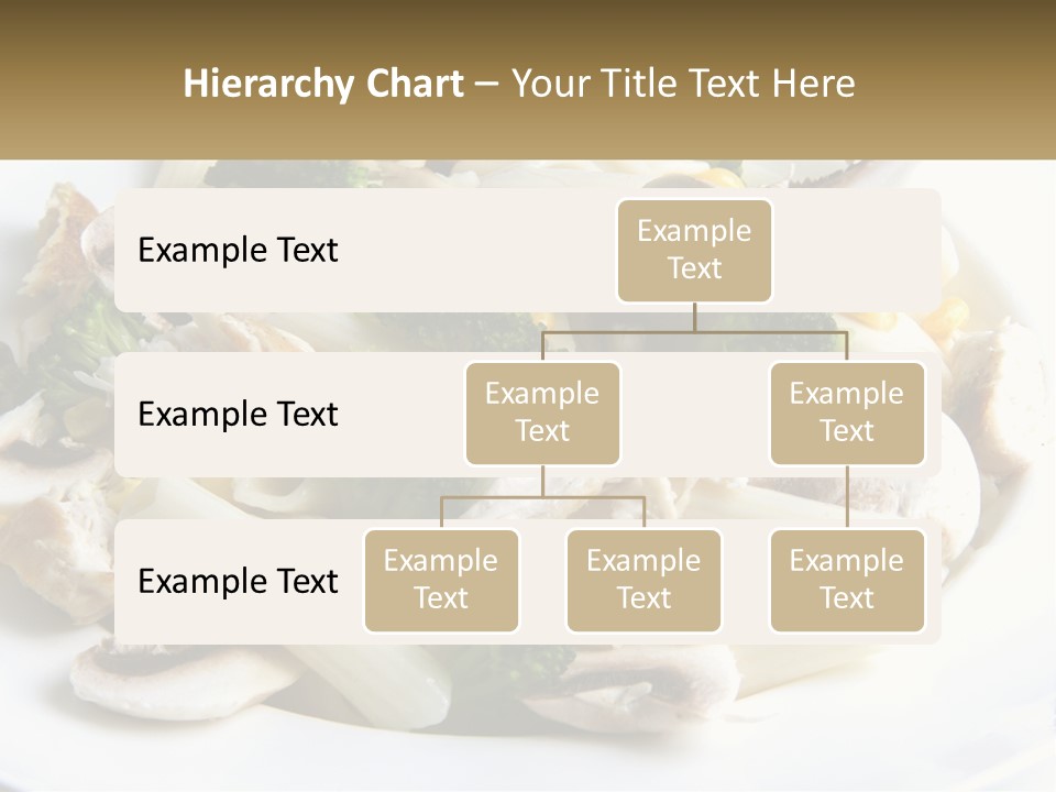 A Plate Of Pasta With Broccoli And Mushrooms PowerPoint Template
