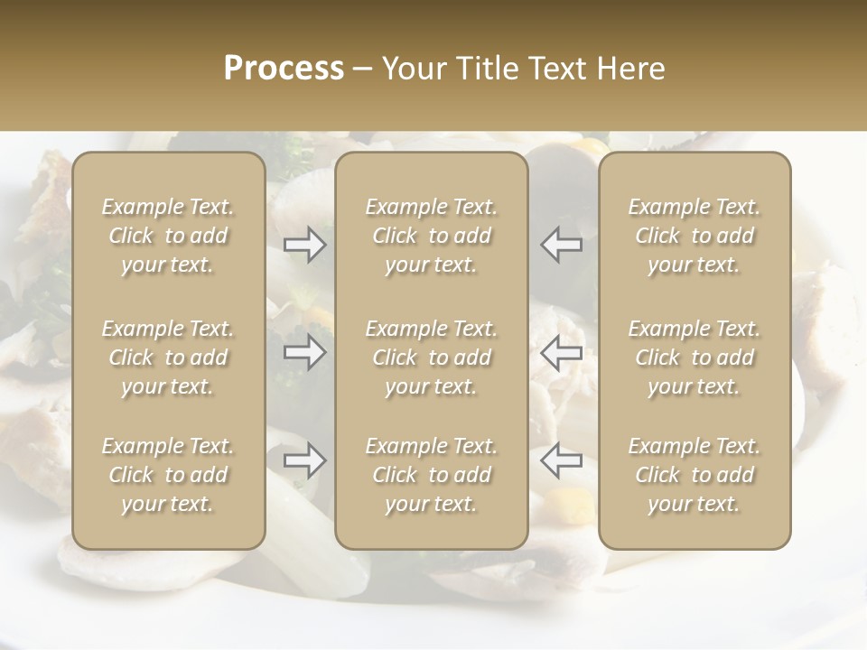 A Plate Of Pasta With Broccoli And Mushrooms PowerPoint Template