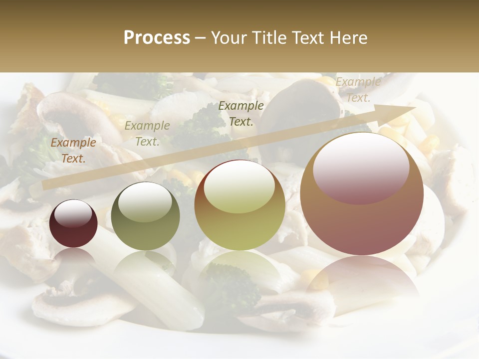 A Plate Of Pasta With Broccoli And Mushrooms PowerPoint Template