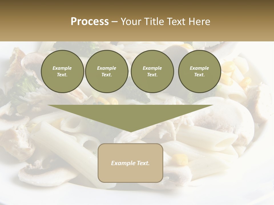 A Plate Of Pasta With Broccoli And Mushrooms PowerPoint Template