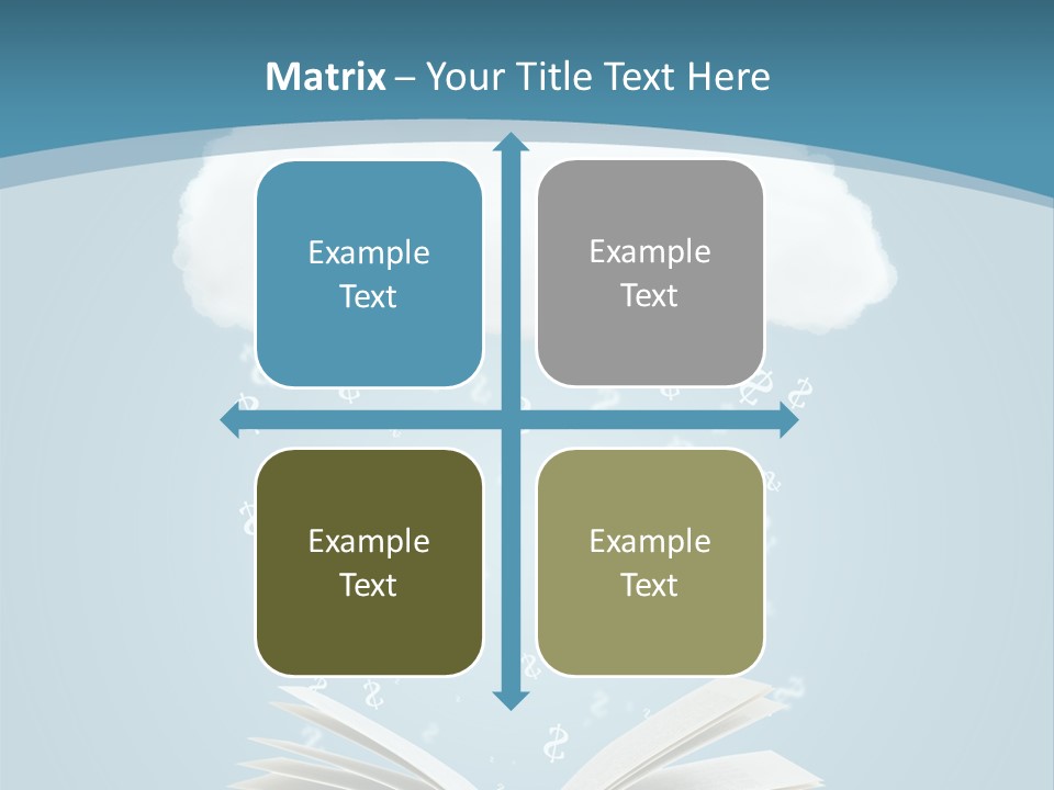 An Open Book With Rain Coming Out Of It PowerPoint Template