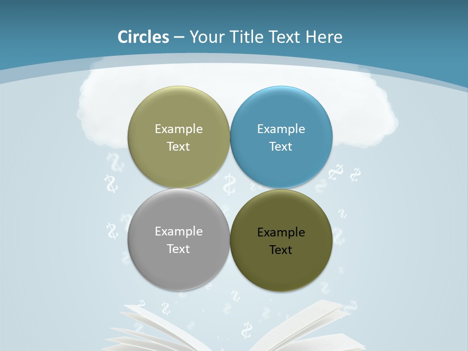 An Open Book With Rain Coming Out Of It PowerPoint Template