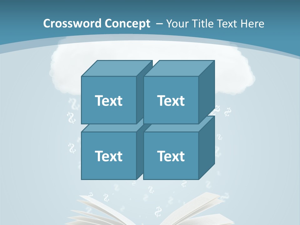 An Open Book With Rain Coming Out Of It PowerPoint Template