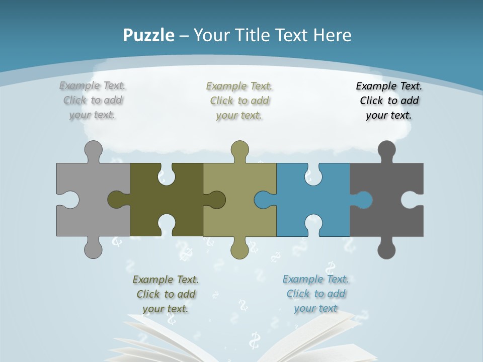 An Open Book With Rain Coming Out Of It PowerPoint Template