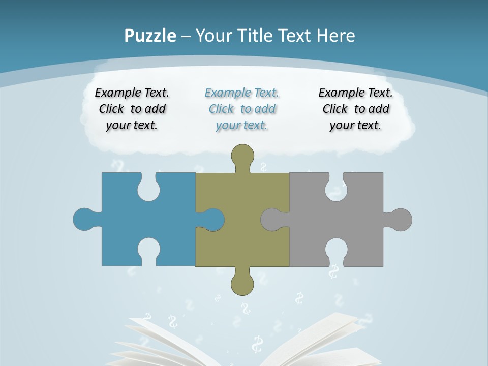 An Open Book With Rain Coming Out Of It PowerPoint Template