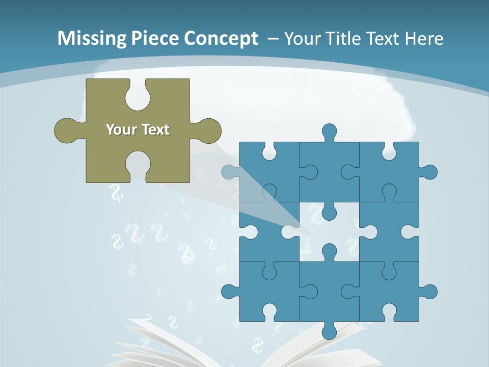 An Open Book With Rain Coming Out Of It PowerPoint Template