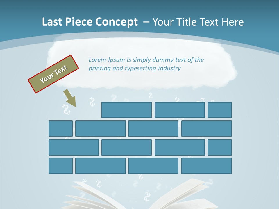 An Open Book With Rain Coming Out Of It PowerPoint Template