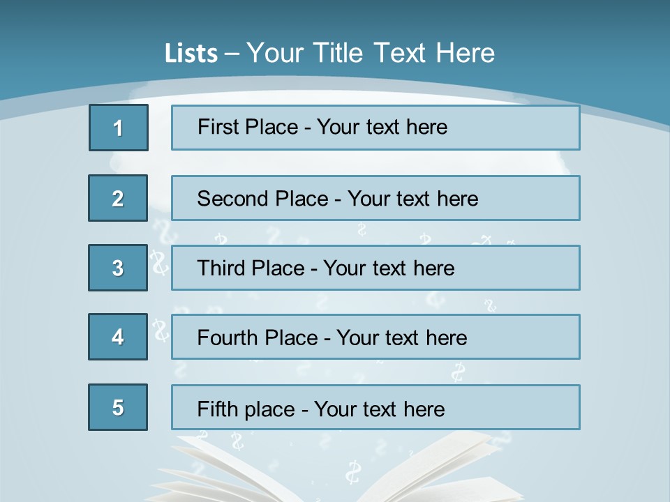 An Open Book With Rain Coming Out Of It PowerPoint Template