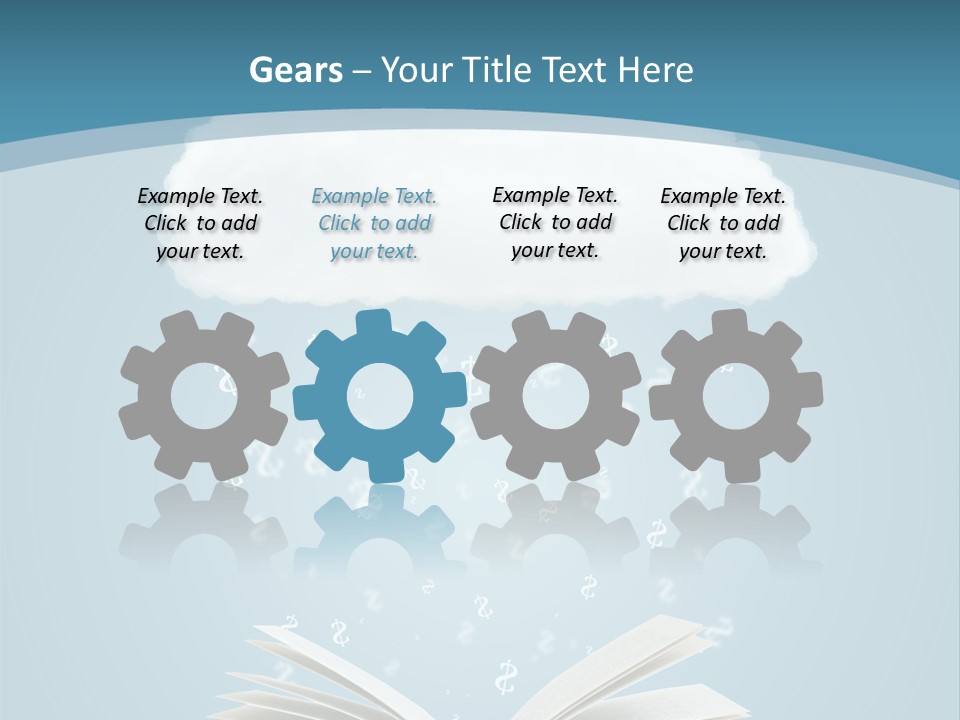 An Open Book With Rain Coming Out Of It PowerPoint Template