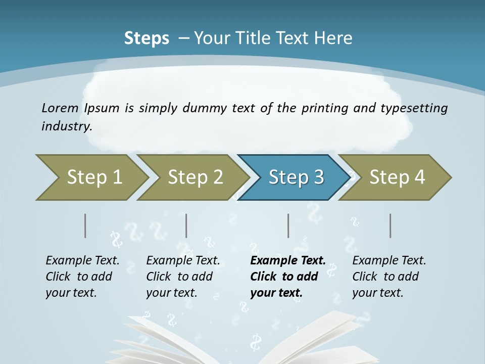 An Open Book With Rain Coming Out Of It PowerPoint Template