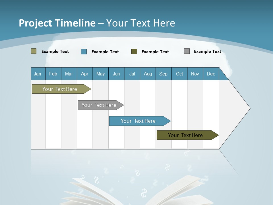 An Open Book With Rain Coming Out Of It PowerPoint Template