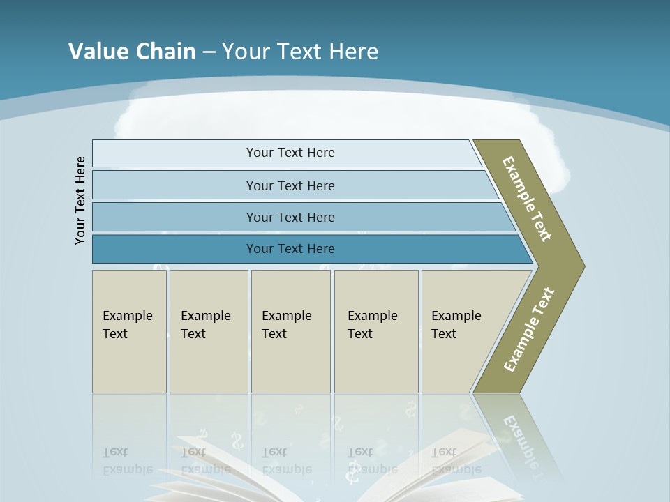 An Open Book With Rain Coming Out Of It PowerPoint Template