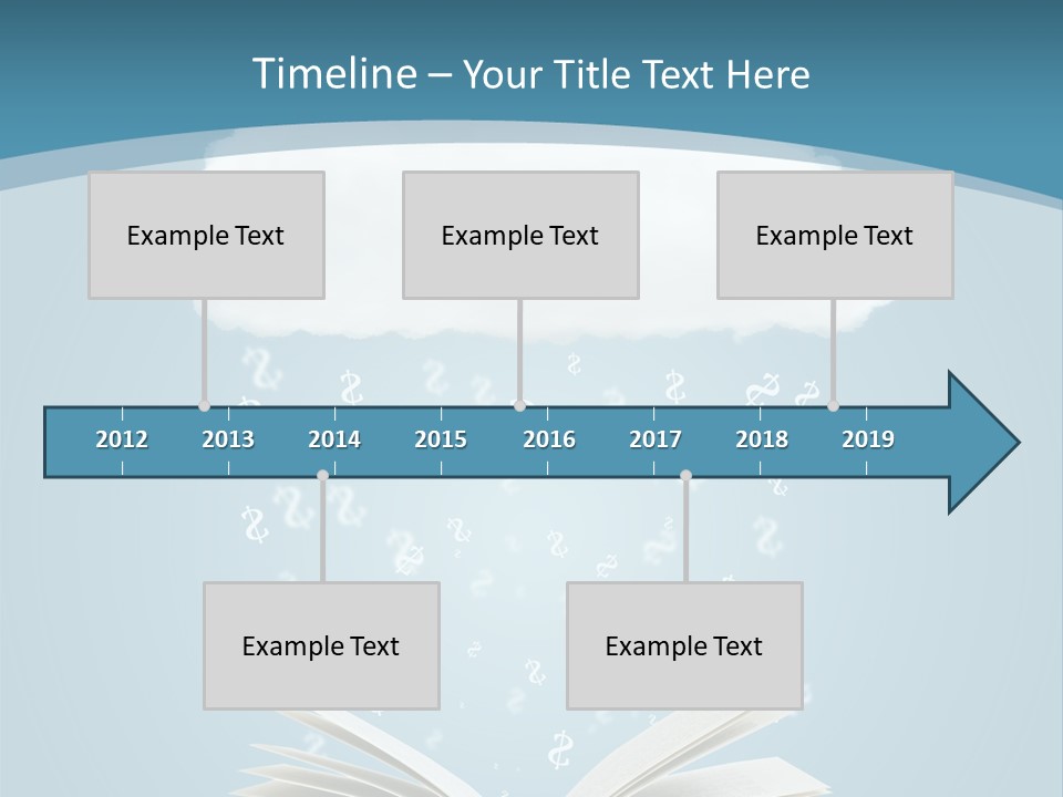 An Open Book With Rain Coming Out Of It PowerPoint Template