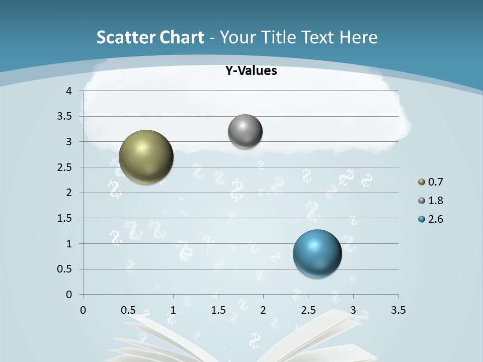 An Open Book With Rain Coming Out Of It PowerPoint Template