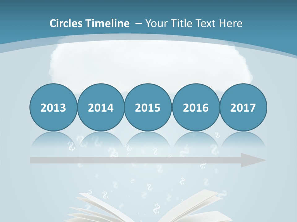 An Open Book With Rain Coming Out Of It PowerPoint Template