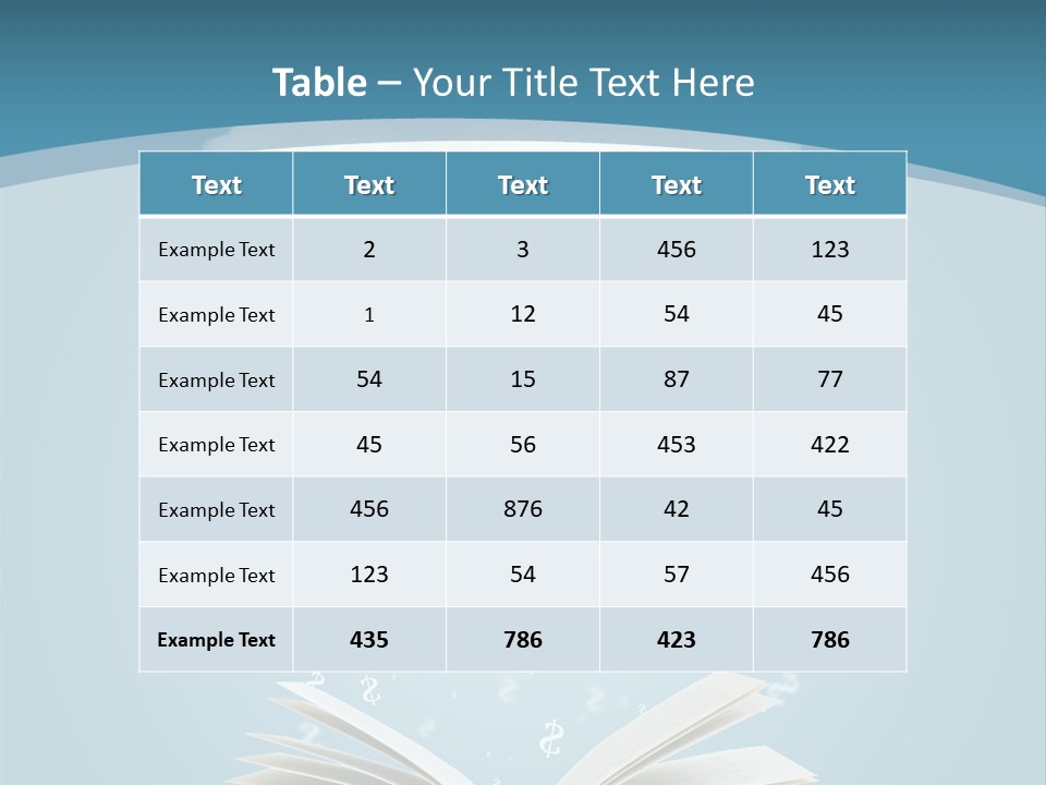 An Open Book With Rain Coming Out Of It PowerPoint Template