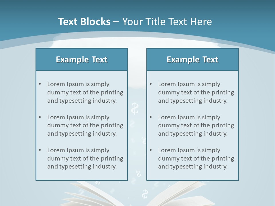 An Open Book With Rain Coming Out Of It PowerPoint Template