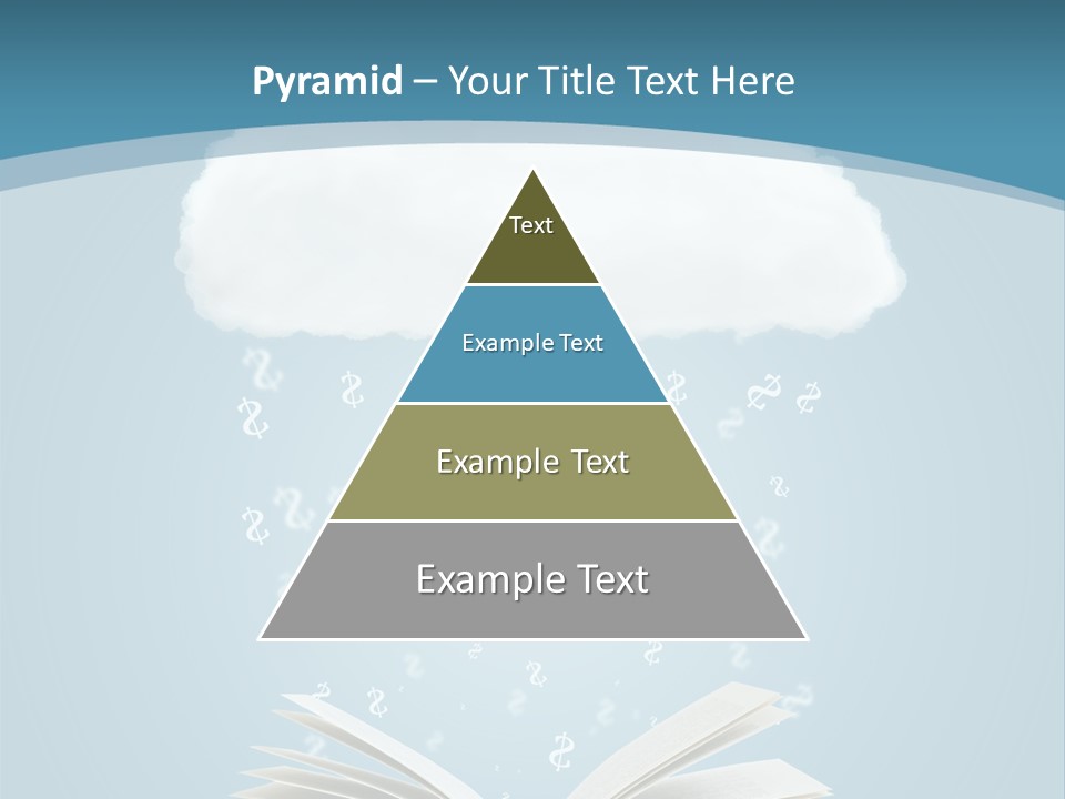 An Open Book With Rain Coming Out Of It PowerPoint Template