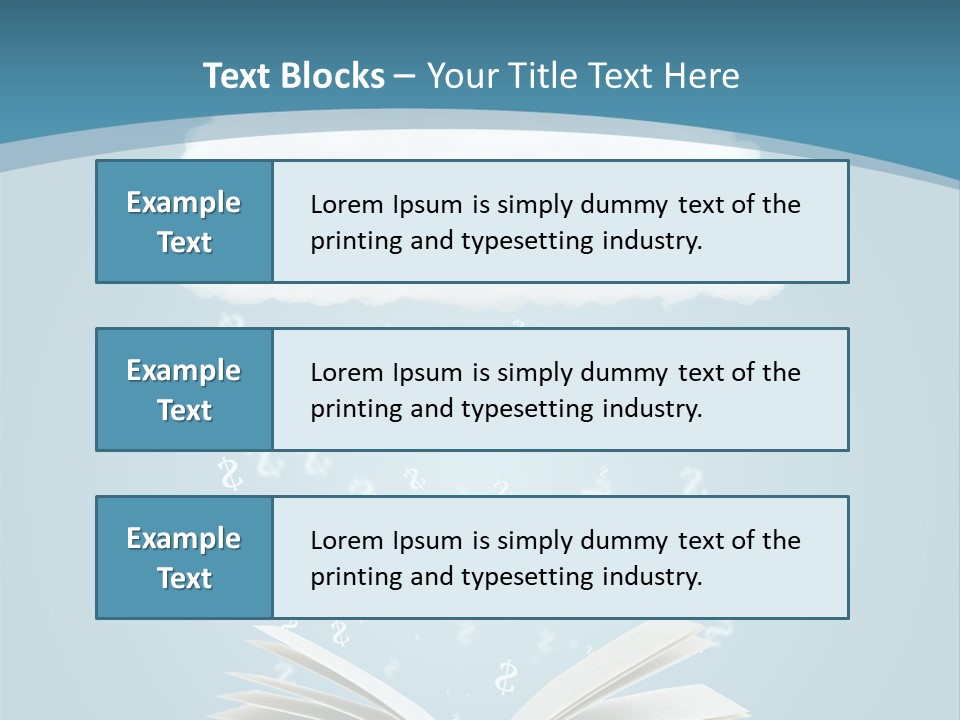 An Open Book With Rain Coming Out Of It PowerPoint Template