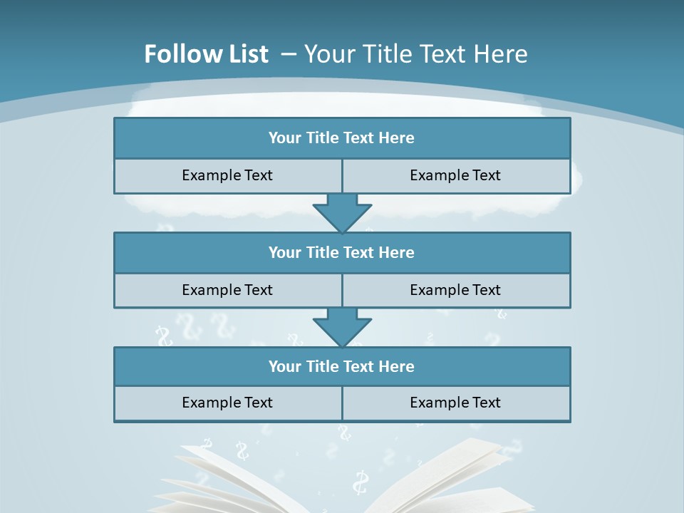 An Open Book With Rain Coming Out Of It PowerPoint Template