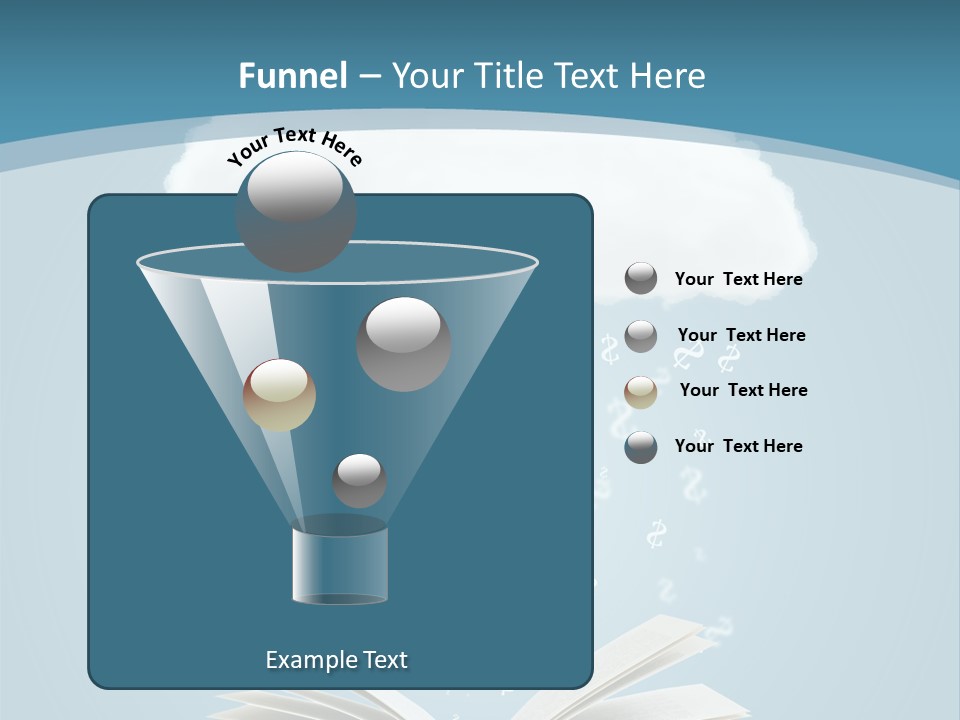 An Open Book With Rain Coming Out Of It PowerPoint Template