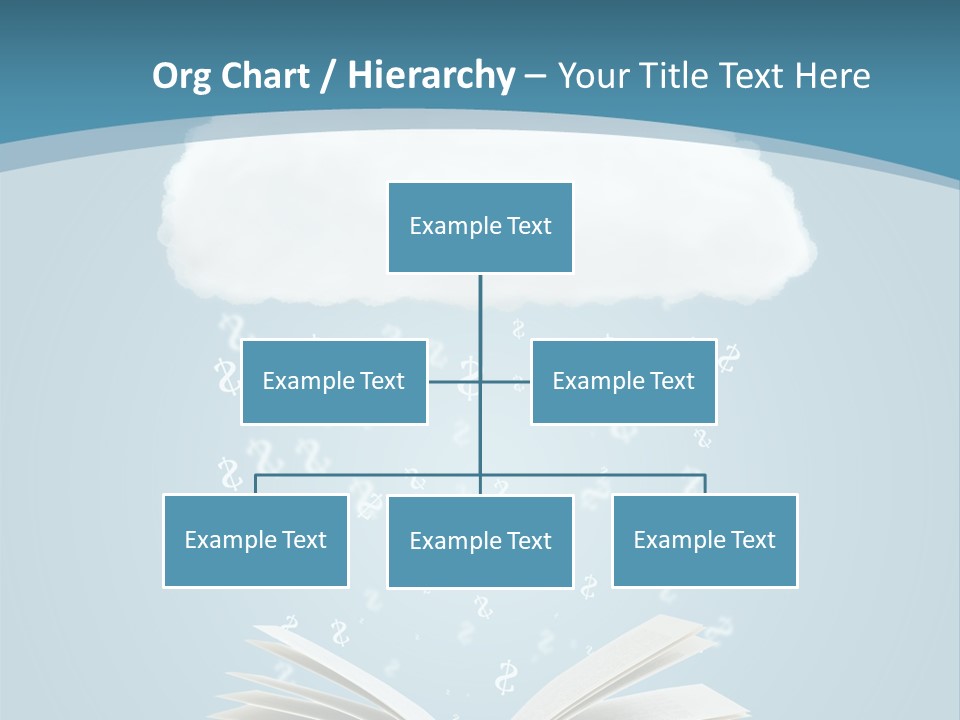 An Open Book With Rain Coming Out Of It PowerPoint Template