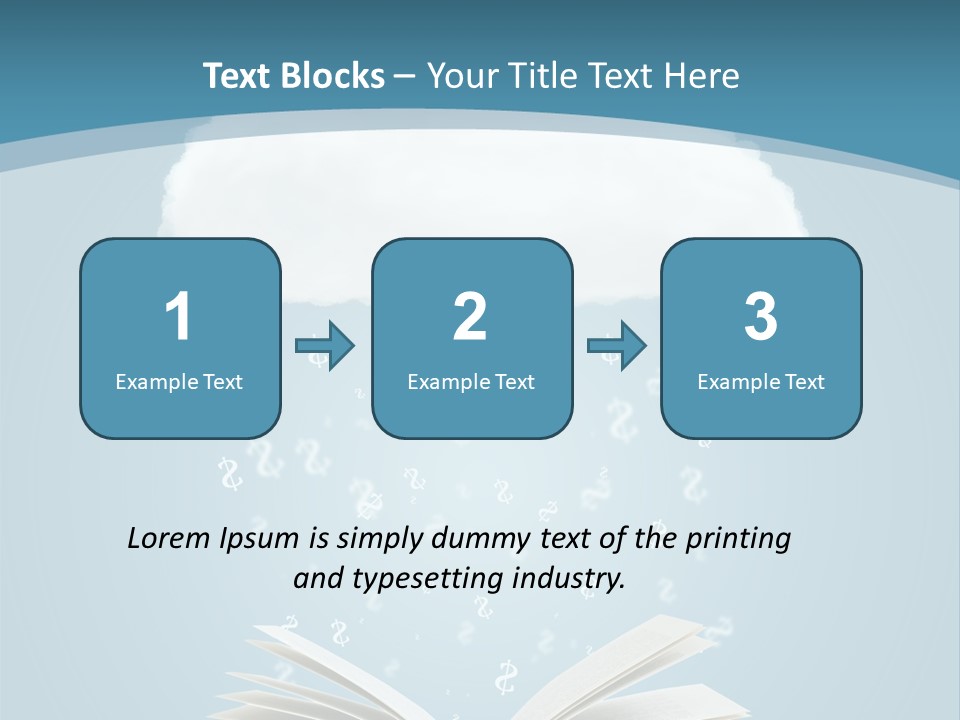An Open Book With Rain Coming Out Of It PowerPoint Template