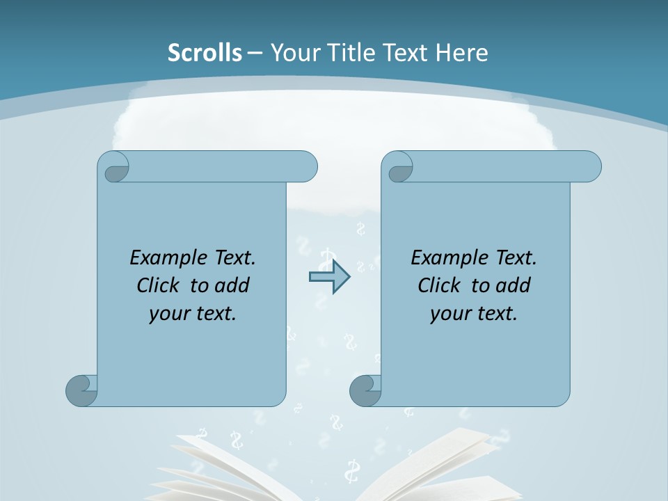 An Open Book With Rain Coming Out Of It PowerPoint Template