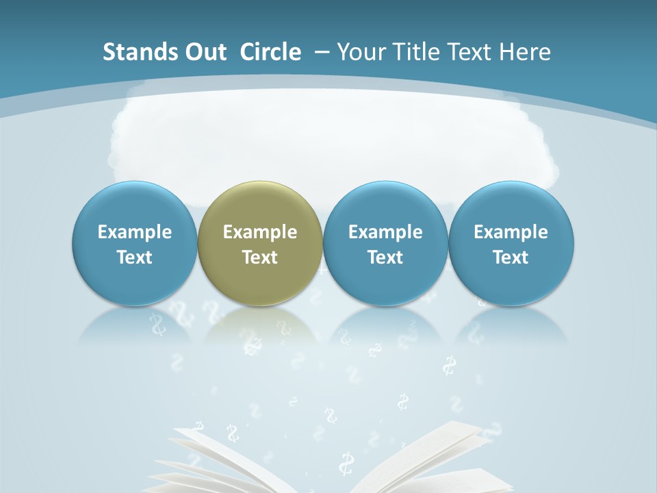 An Open Book With Rain Coming Out Of It PowerPoint Template