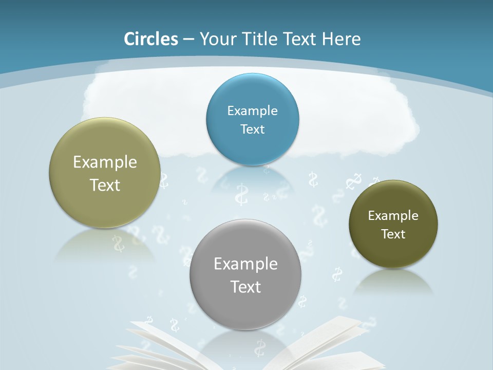 An Open Book With Rain Coming Out Of It PowerPoint Template