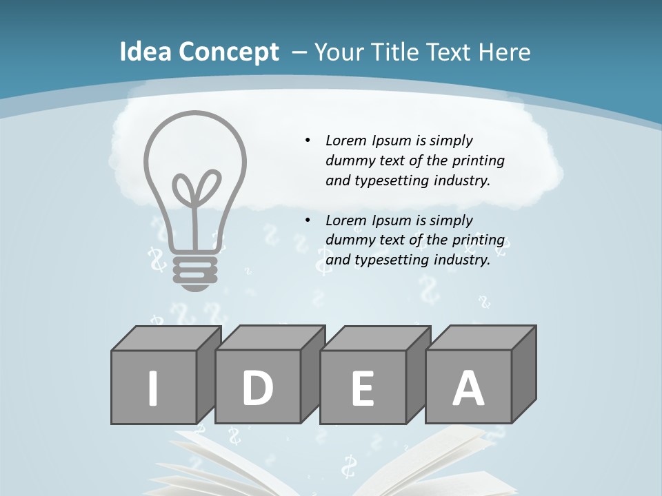 An Open Book With Rain Coming Out Of It PowerPoint Template