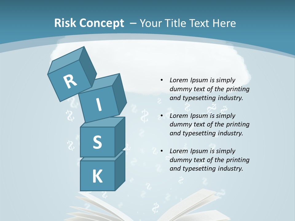 An Open Book With Rain Coming Out Of It PowerPoint Template