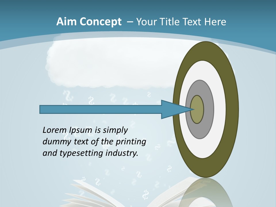 An Open Book With Rain Coming Out Of It PowerPoint Template