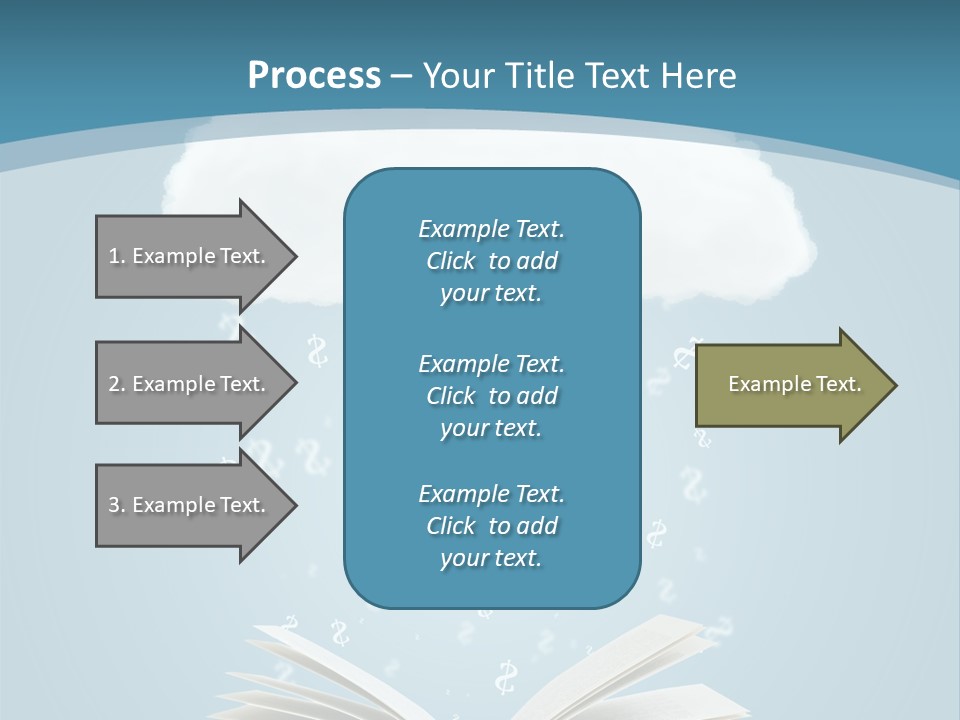 An Open Book With Rain Coming Out Of It PowerPoint Template