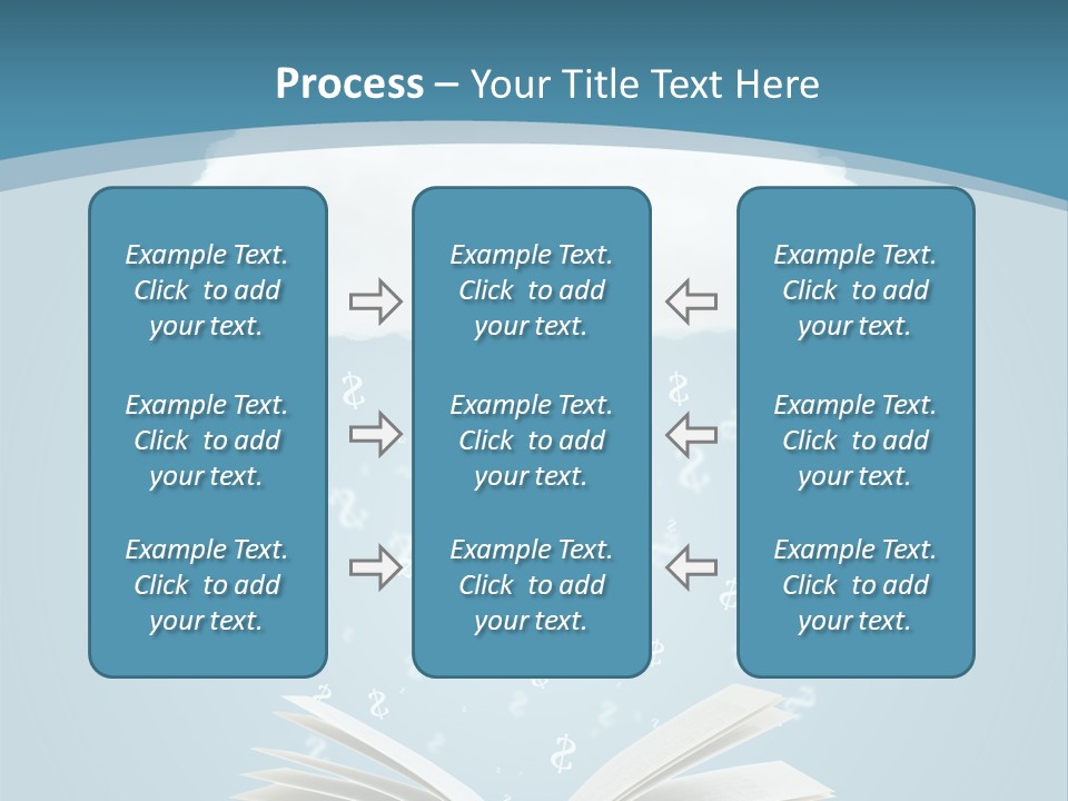 An Open Book With Rain Coming Out Of It PowerPoint Template