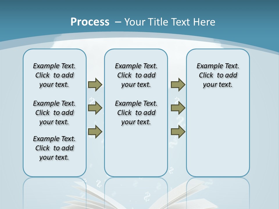 An Open Book With Rain Coming Out Of It PowerPoint Template