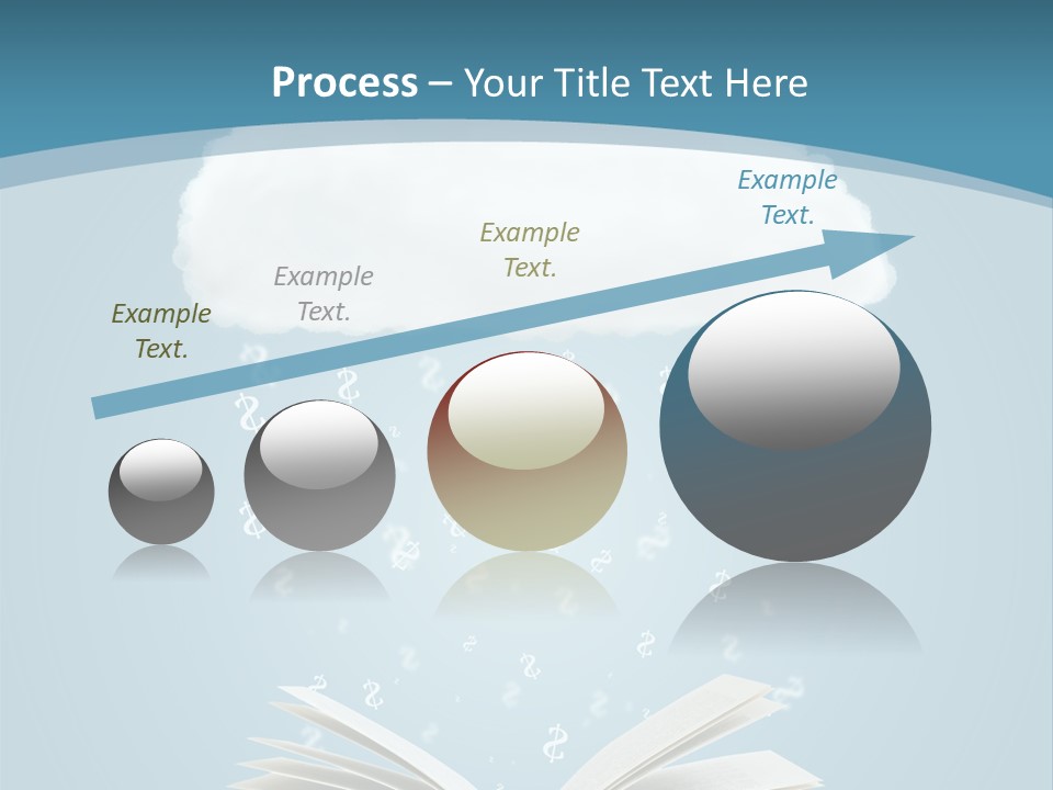 An Open Book With Rain Coming Out Of It PowerPoint Template