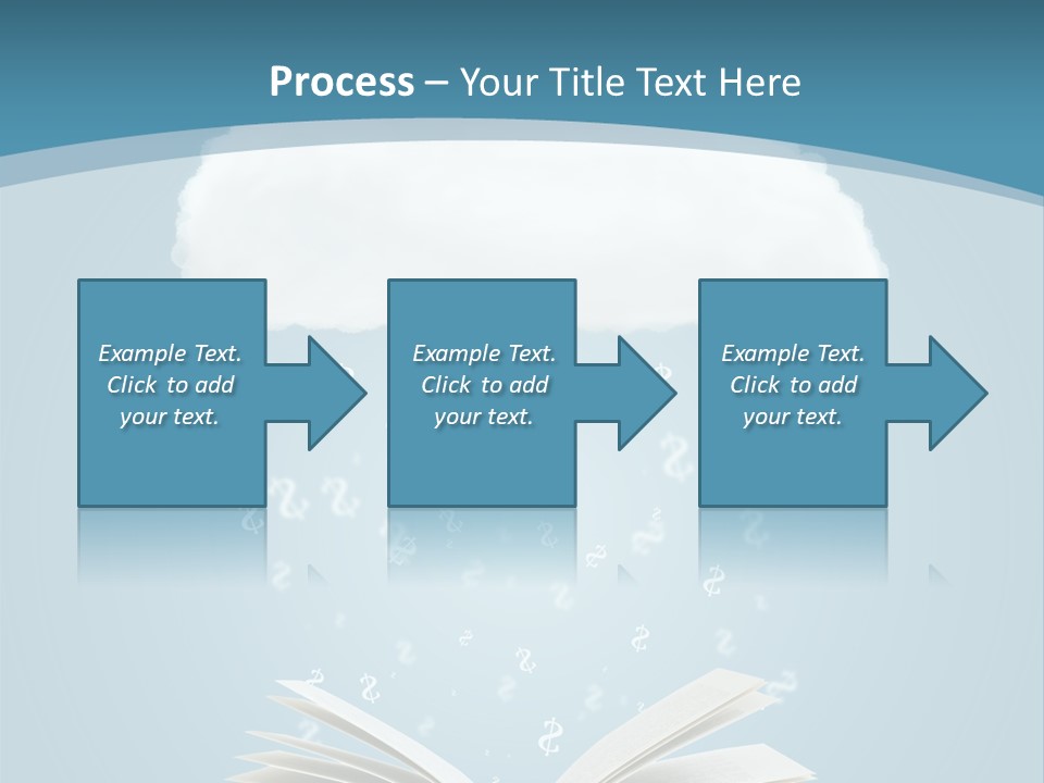 An Open Book With Rain Coming Out Of It PowerPoint Template