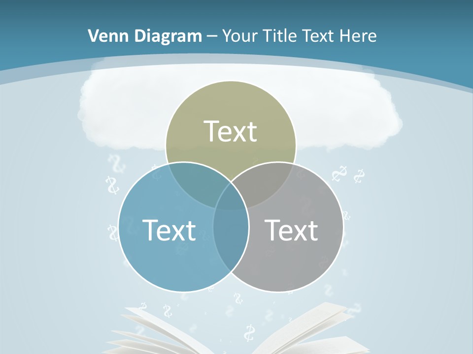 An Open Book With Rain Coming Out Of It PowerPoint Template