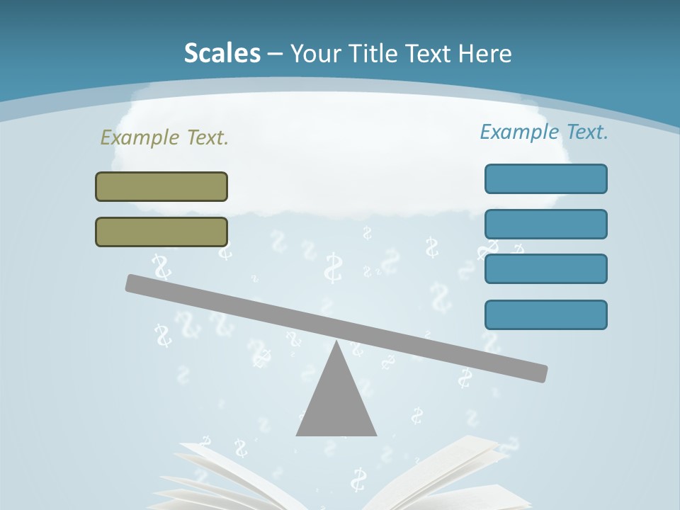 An Open Book With Rain Coming Out Of It PowerPoint Template