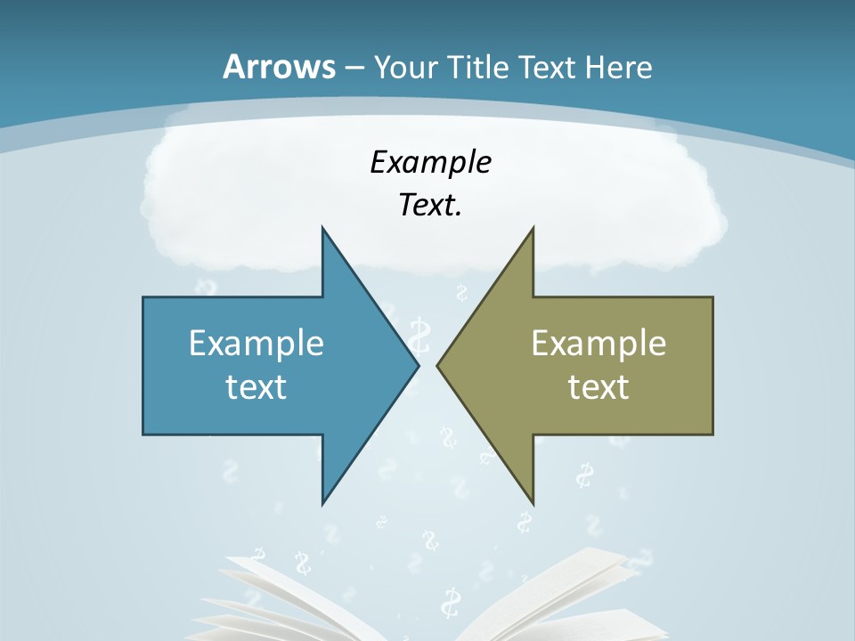 An Open Book With Rain Coming Out Of It PowerPoint Template