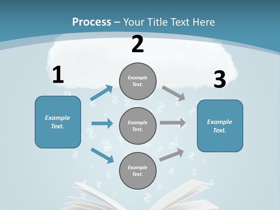 An Open Book With Rain Coming Out Of It PowerPoint Template