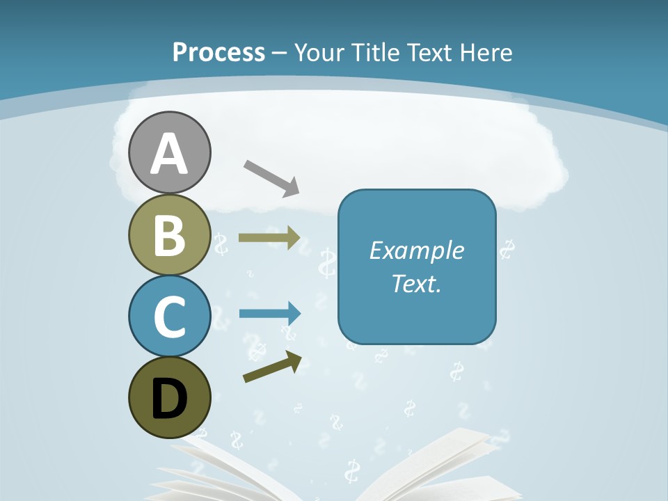 An Open Book With Rain Coming Out Of It PowerPoint Template
